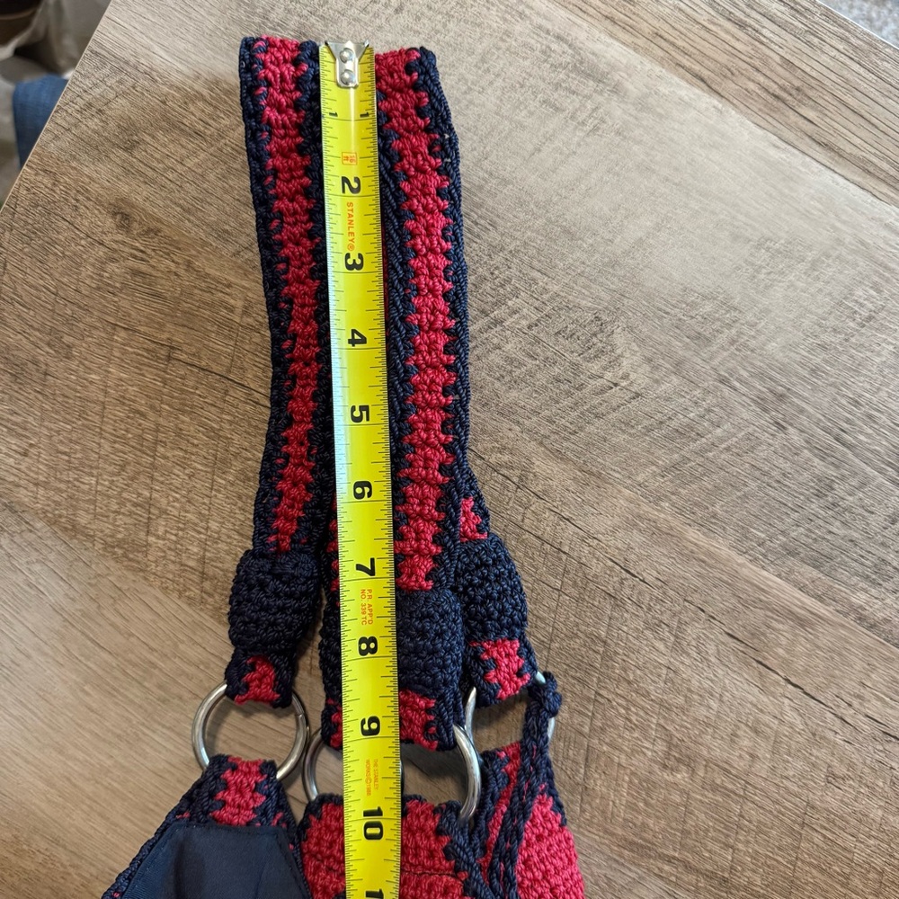 The Sak Crochet American Flag Shoulder Bag in Red, White, Navy - Picture 8 of 8